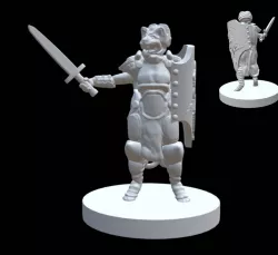 Cat Person Paladin (28mm Scale)