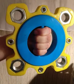 Giant fidget spinner, 6020 bearing and M27 + M10 nuts