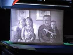 Lithophane frame and LED mount