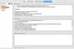 PrusaSlicer G-code snippets for FlashForge Creator Pro
