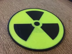 Radioactive Trefoil Coaster (dual extruder)