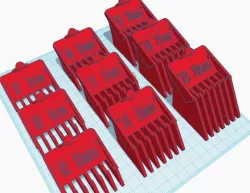 Wahl v2.0 Hair Clipper Attachments Size 1-9 3mm-28mm