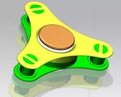 Wheel four bearing fidget spinner