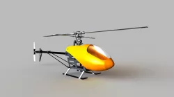 250 class helicopter with Flybar rotor head