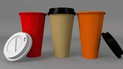 3D Coffee Cups Model 3D model