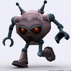 3DRT-Chibii-Robot-01 Low-poly  3D model