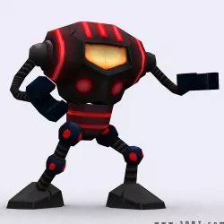 3DRT-Chibii-robot-04 Low-poly  3D model