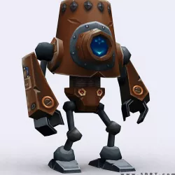 3DRT-Chibii-robot-05 Low-poly  3D model