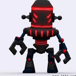 3DRT Chibii-robot 07 Low-poly  3D model