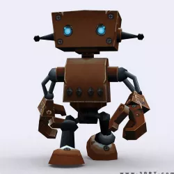 3DRT Chibii-robot 08 Low-poly  3D model