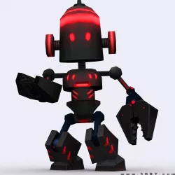 3DRT Chibii-robot 09 Low-poly  3D model