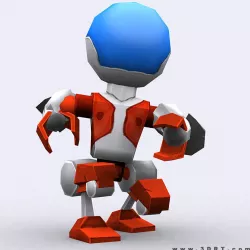 3DRT - Chibii-robot-10 Low-poly  3D model