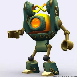 3DRT - Chibii-robot-11 Low-poly  3D model