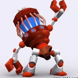 3DRT - Chibii-robot-13 Low-poly  3D model