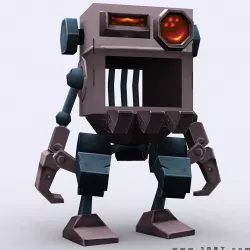 3DRT - Chibii-robot-14 Low-poly  3D model