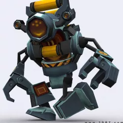 3DRT - Chibii-robot-16 Low-poly  3D model