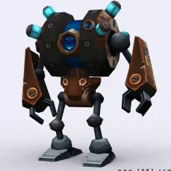 3DRT - Chibii-robot-17 Low-poly  3D model