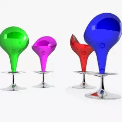 Bar Stool Low-poly  3D model