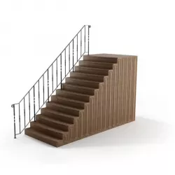 Black Iron Railing 3D model