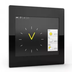Black Wall Clock And Barometer 3D model