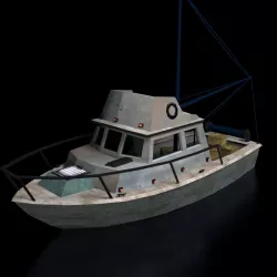 Boat 3 Low-poly  3D model