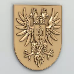 Coat of arms of Chernihivskiy region of Ukraine 3D model