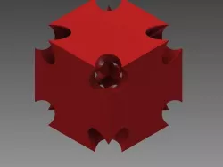 Curved hole cube