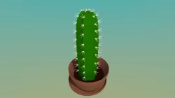 Cute cactus Low-Poly Low-poly  3D model