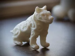Demon dog statue