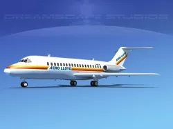 Douglas DC-9-15 Aero LLoyd 3D model