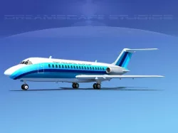 Douglas DC-9-15 Air Pacific Charter 3D model