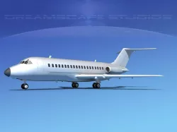 Douglas DC-9-15 Bare Metal 3D model