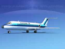 Douglas DC-9-15 Eastern 3D model
