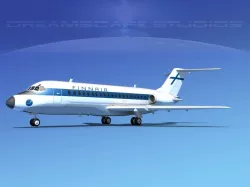 Douglas DC-9-15 Finnair 3D model