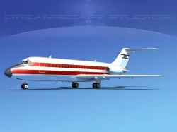 Douglas DC-9-15 KEA 3D model