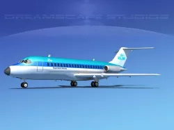 Douglas DC-9-15 KLM 3D model