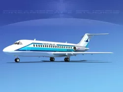 Douglas DC-9-15 Republic 3D model