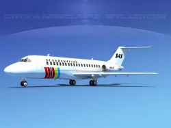 Douglas DC-9-15 SAS 3D model