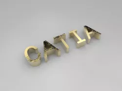Embossed text