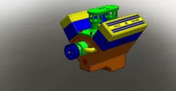  ENGINE  V4  PLASTIC TOY