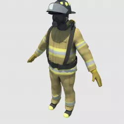 FireFighter Low-poly  3D model