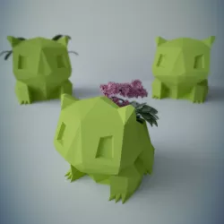 Flower pot bulbasaur Low-poly  3D model