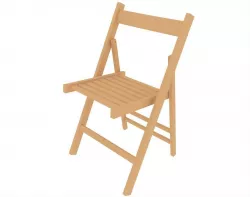 Folding chair Low-poly  3D model
