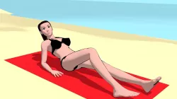 Girl in bikini 3D model
