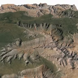 Grand Canyon Terrain Landscape Low-poly  3D model