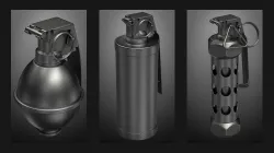 grenades set 3D model