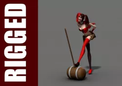 Harley Quinn Rig 3D model
