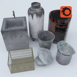 Household elements 3D model