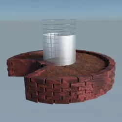 Keyhole Garden with PBR 3D model