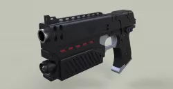 Lawgiver from Judge Dredd 3D model